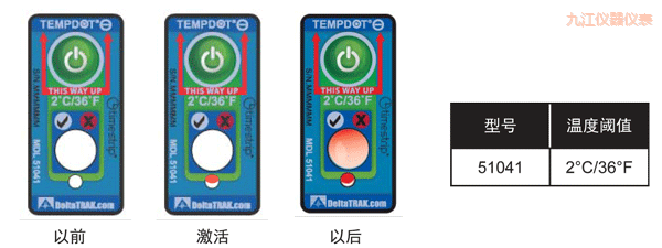 九江溫度指示標簽 累計下降溫度的標簽